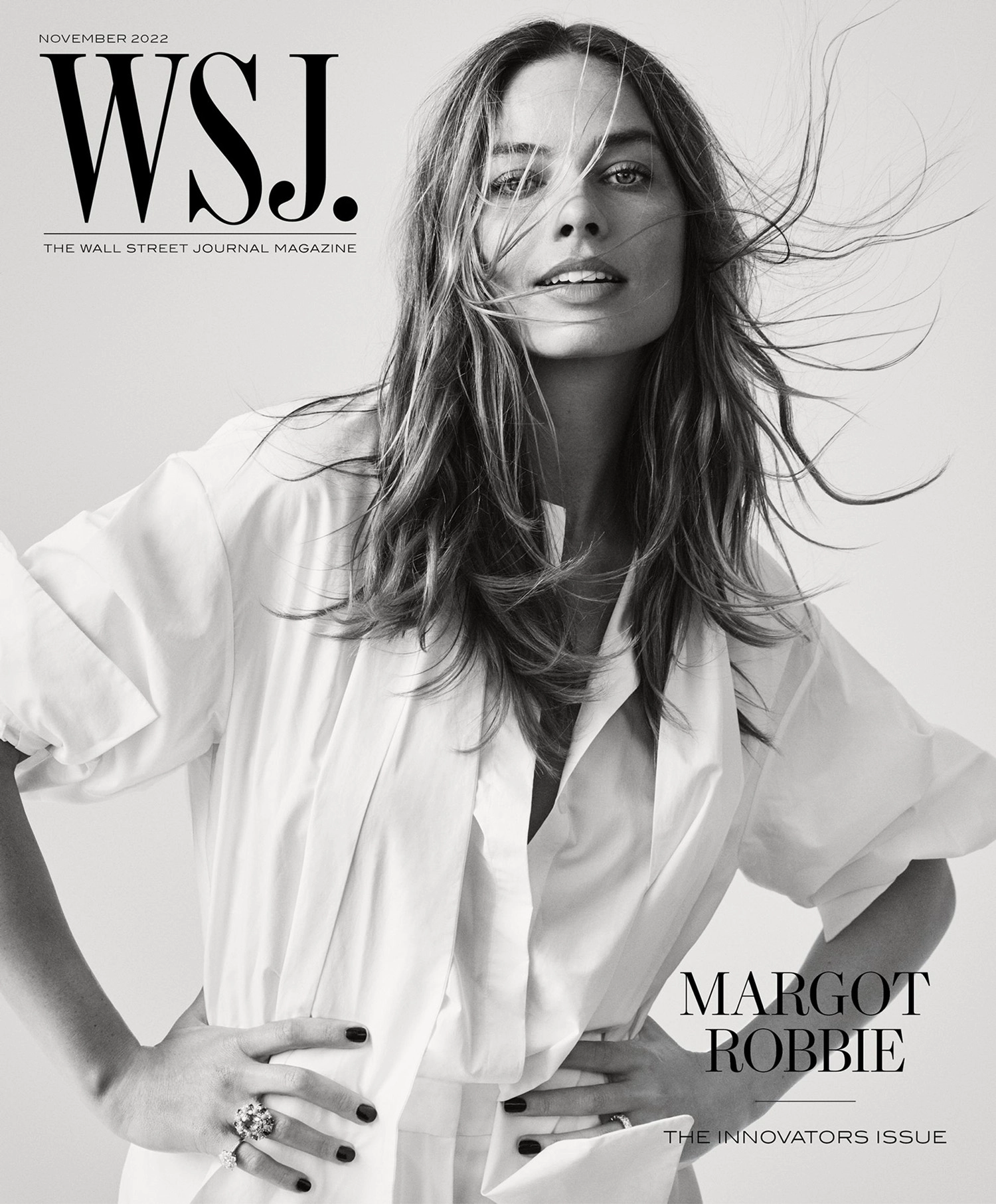 Margot Robbie covers WSJ. Magazine November 2022 by Cass Bird