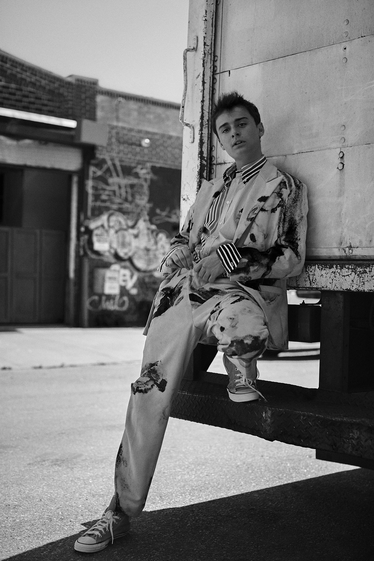 Noah Schnapp covers Flaunt Magazine Issue 182 by Isaac Anthony