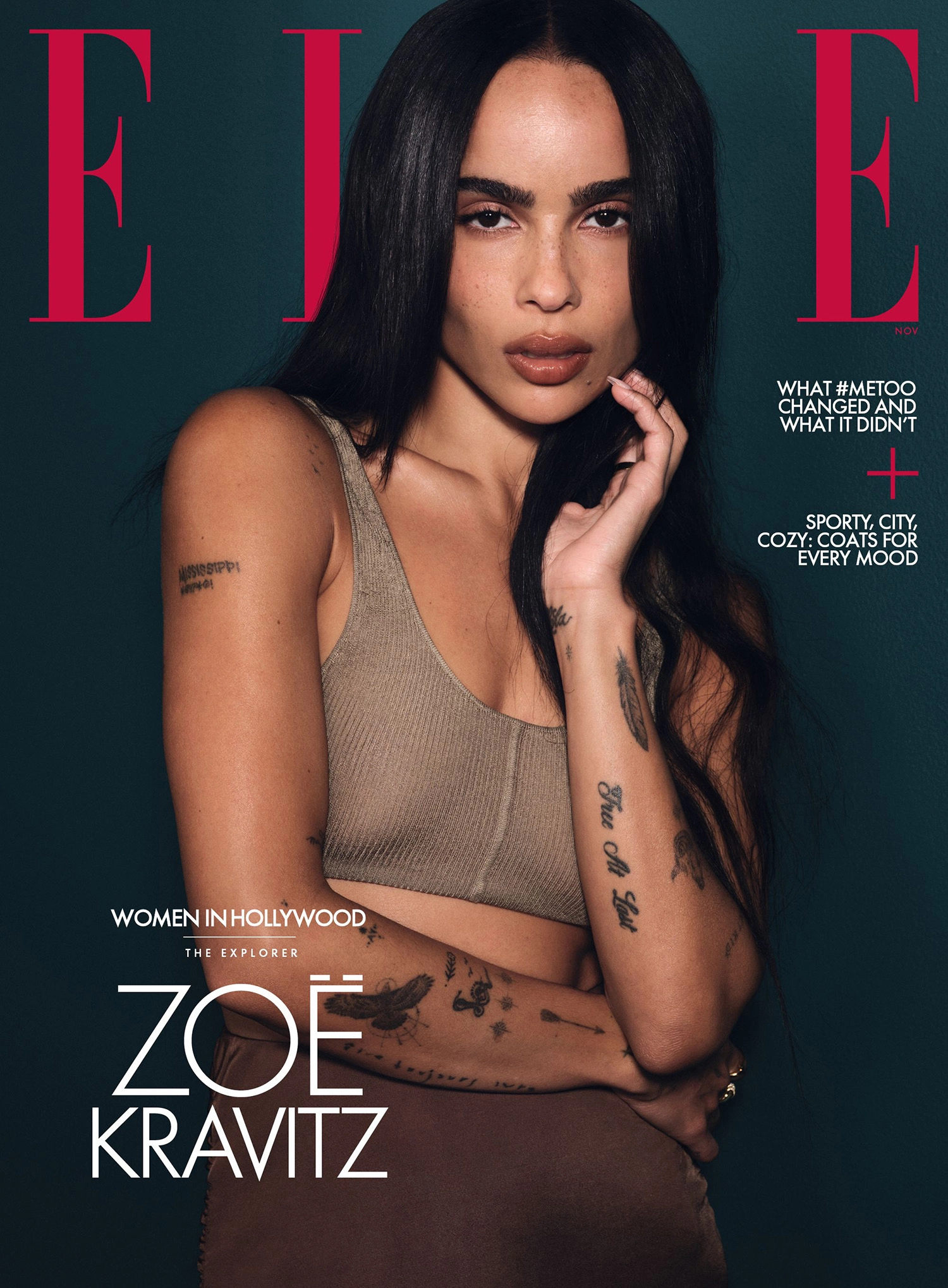 Zoë Kravitz covers Elle US November 2022 by Sharif Hamza