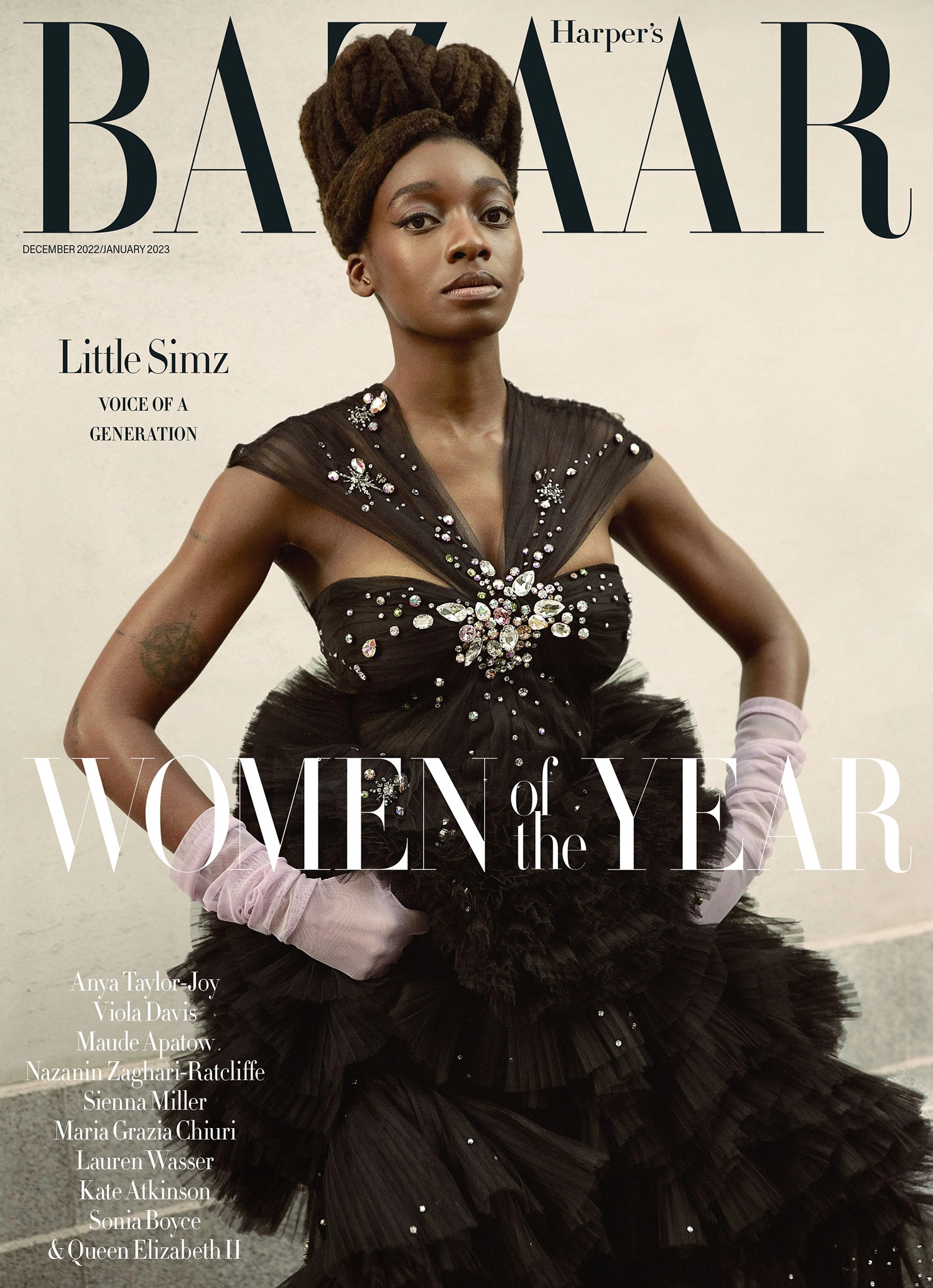 Little Simz covers Harper’s Bazaar UK December 2022 January 2023 by Camilla Akrans