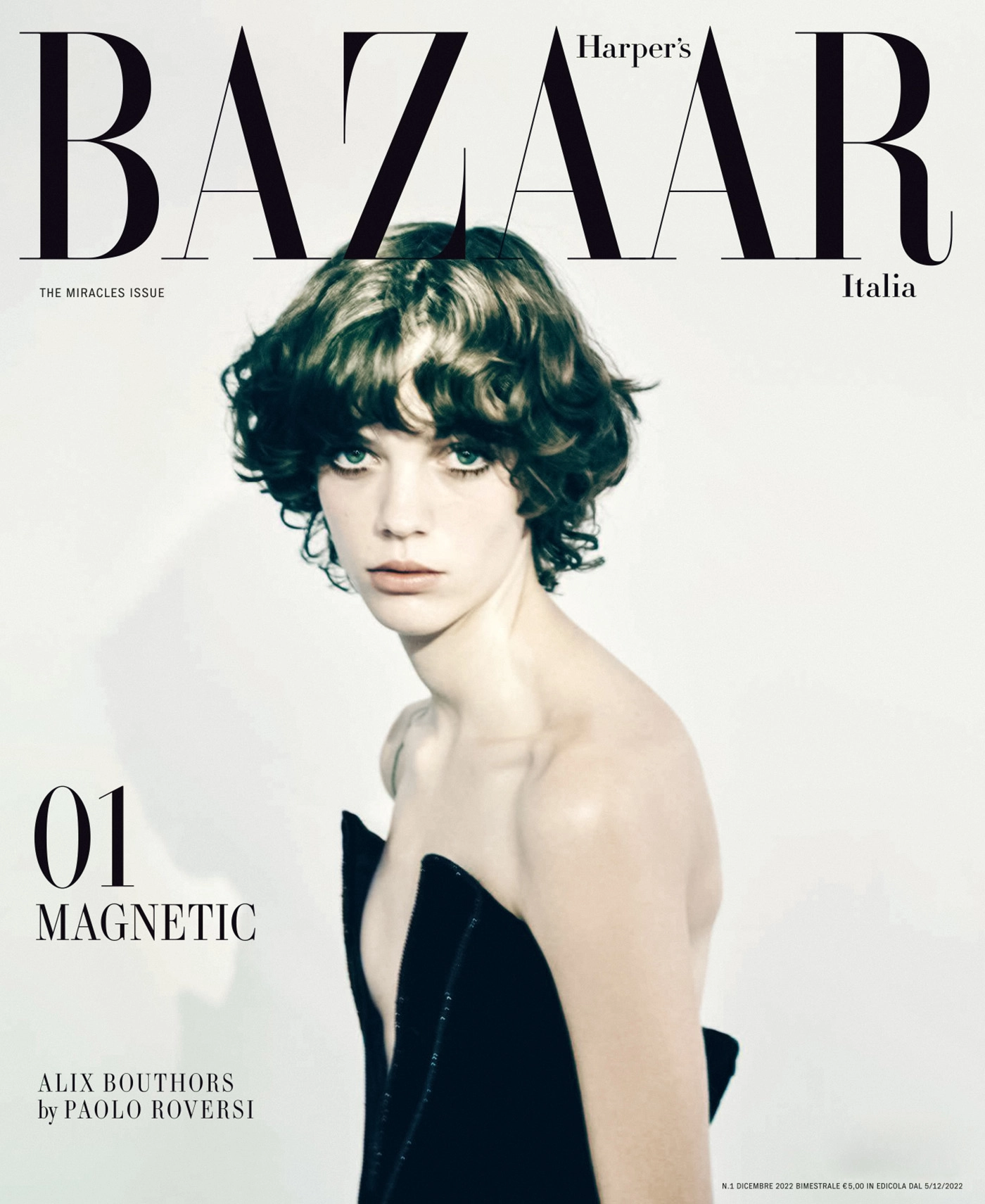 Alix Bouthors covers Harper’s Bazaar Italia December 2022 by Paolo Roversi
