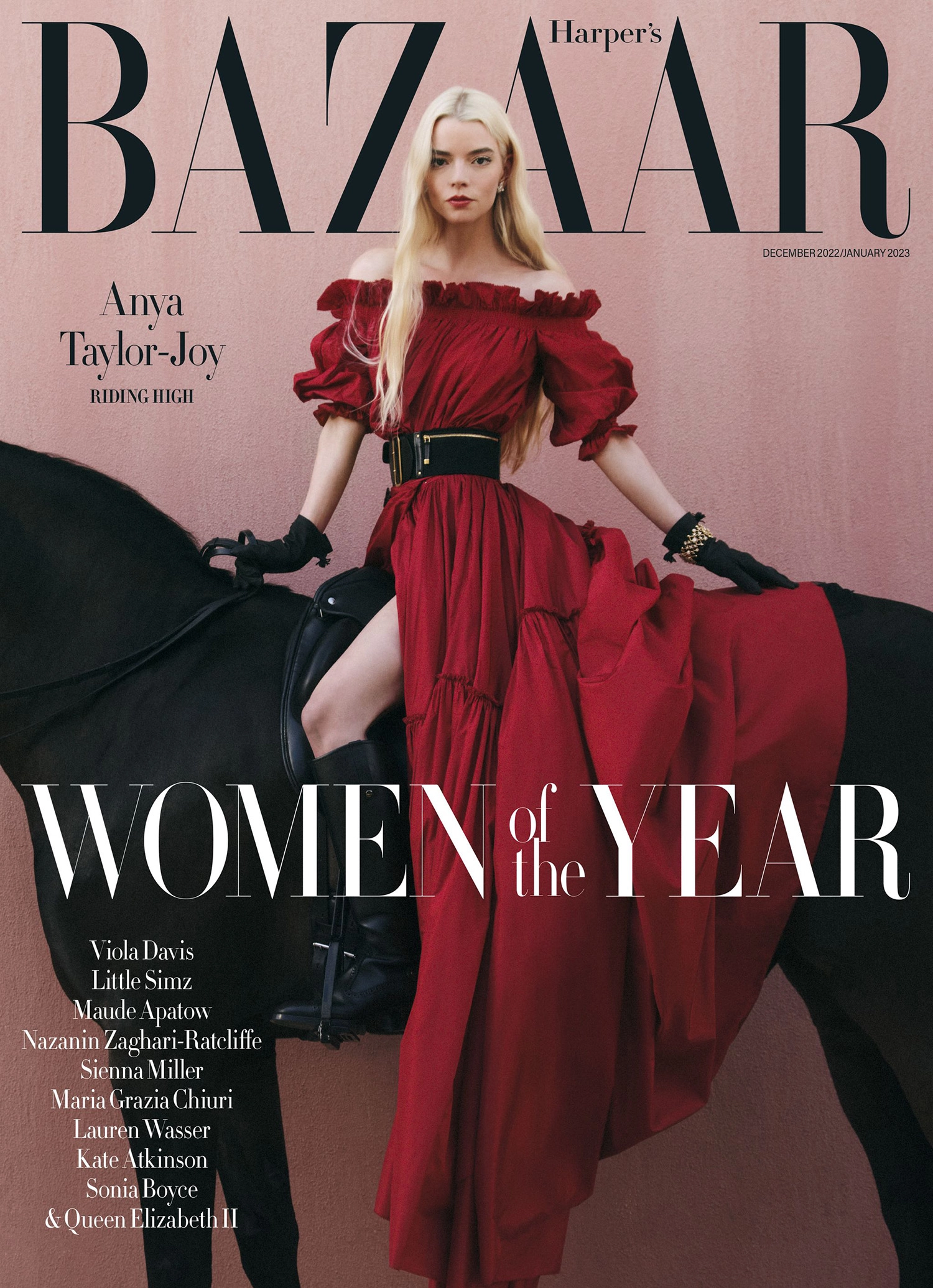 Anya Taylor-Joy covers Harper’s Bazaar UK December 2022 January 2023 by Georges Antoni