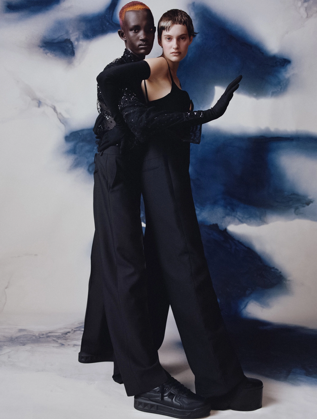 Greta Hofer in Valentino on AnOther Magazine Autumn/Winter 2022 by Nadine Ijewere