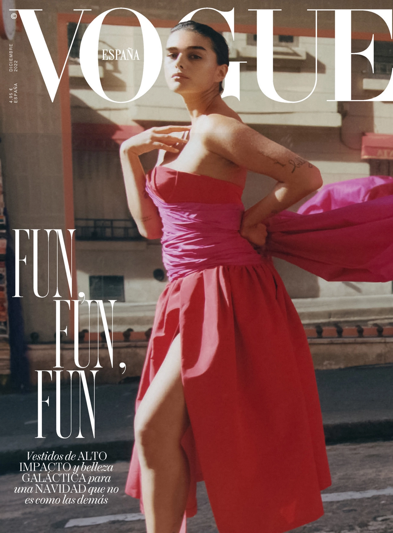 Jill Kortleve covers Vogue Spain December 2022 by David Luraschi