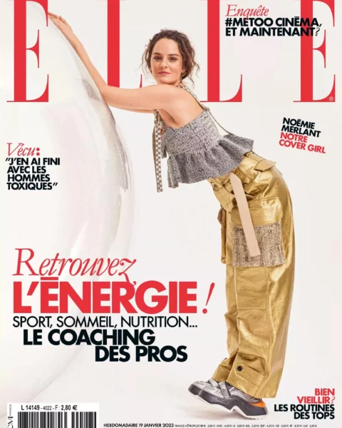 Noémie Merlant covers Elle France January 19th, 2023 by Philippe Jarrigeon
