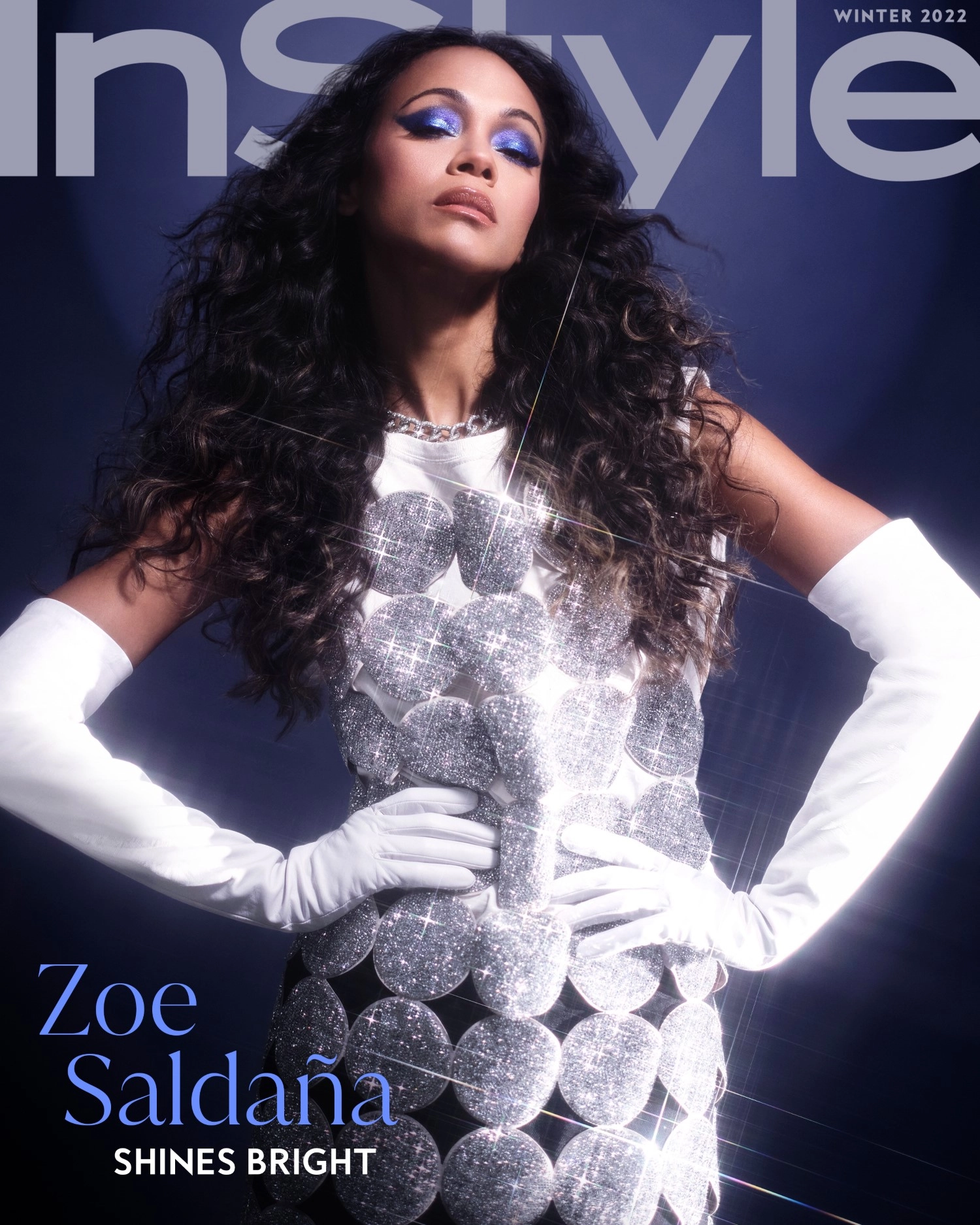 Zoe Saldana covers InStyle US Winter 2022 by JD Barnes