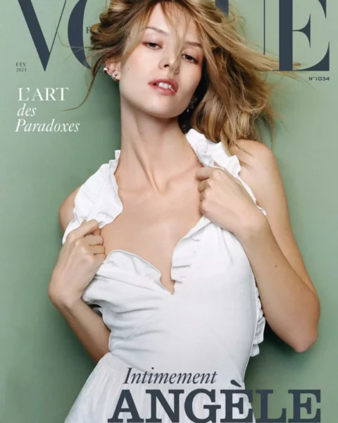 Angèle covers Vogue France February 2023 by Oliver Hadlee Pearch