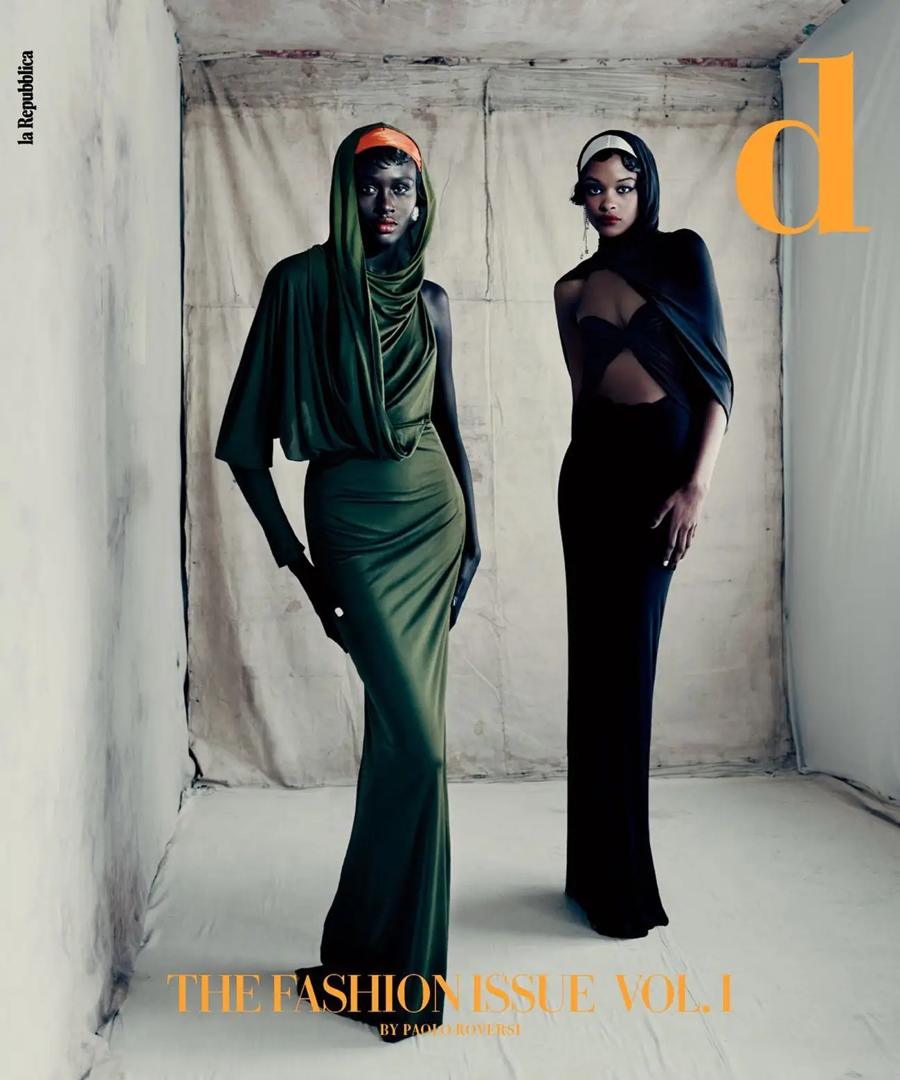 Nyawurh Chuol and Adele Ruboneka cover D la Repubblica February 20th, 2023 by Paolo Roversi
