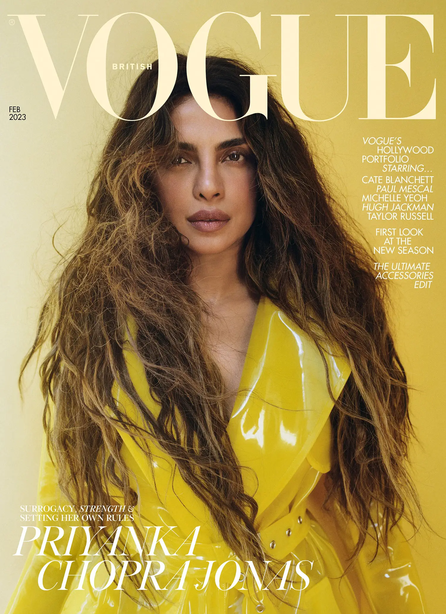 Priyanka Chopra Jonas covers British Vogue February 2023 by Zoë Ghertner