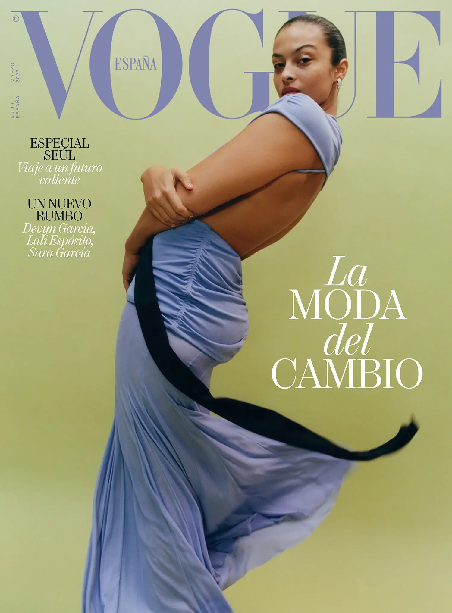 Devyn Garcia covers Vogue Spain March 2023 by Laura Jane Coulson