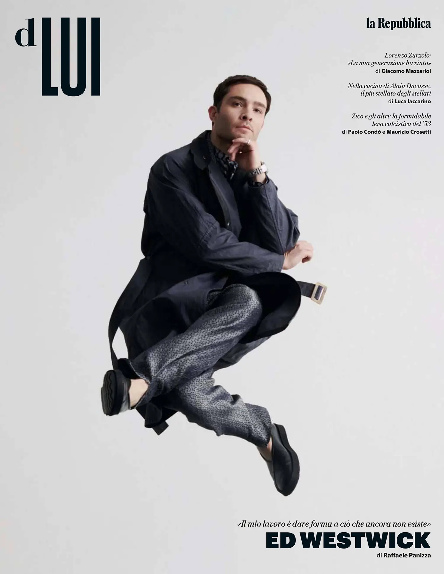 Ed Westwick covers D Lui la Repubblica February 25th, 2023 by Philip Gay