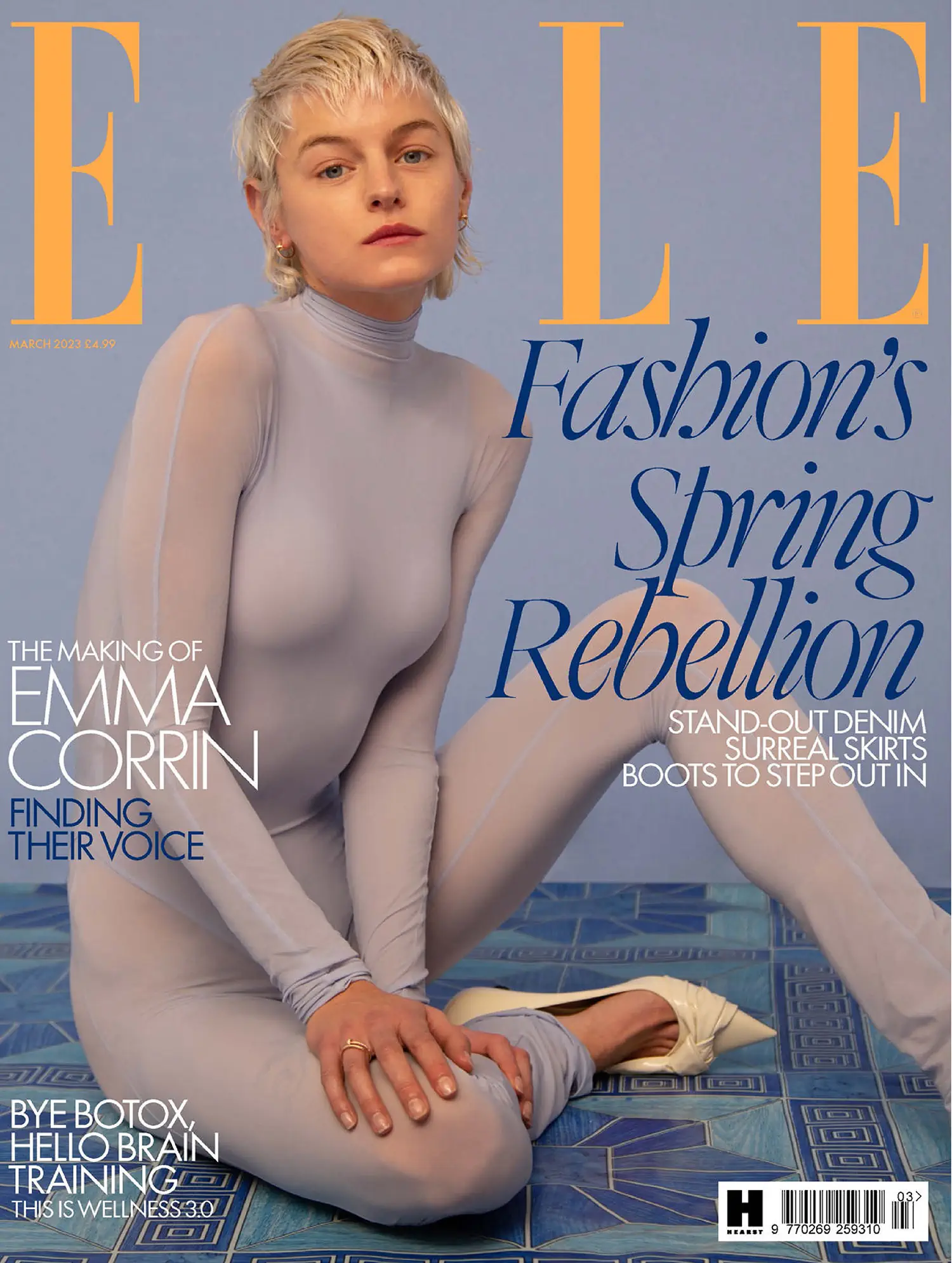 Emma Corrin covers Elle UK March 2023 by Ruth Ossai