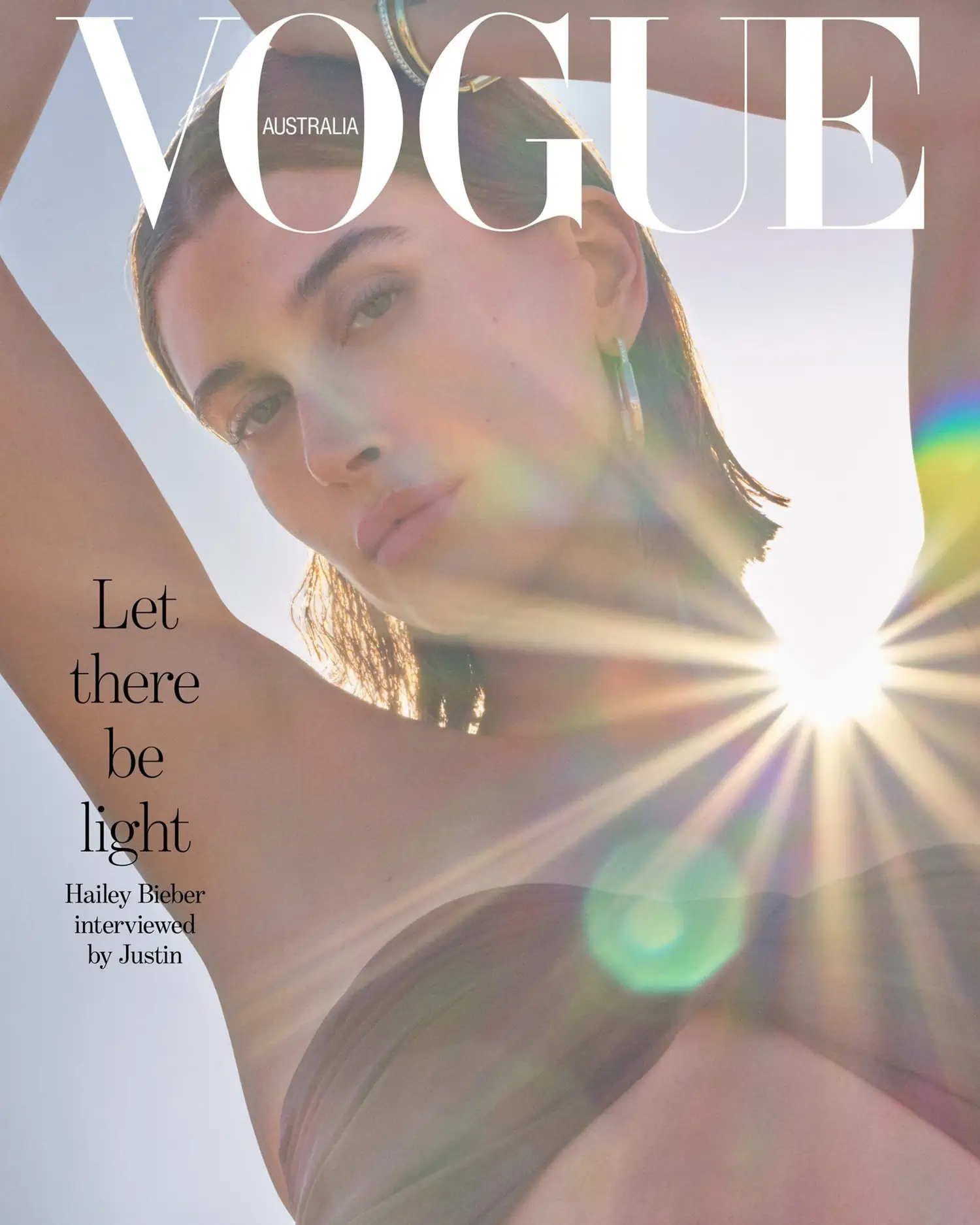 Hailey Bieber covers Vogue Australia March 2023 by Daniel Jackson
