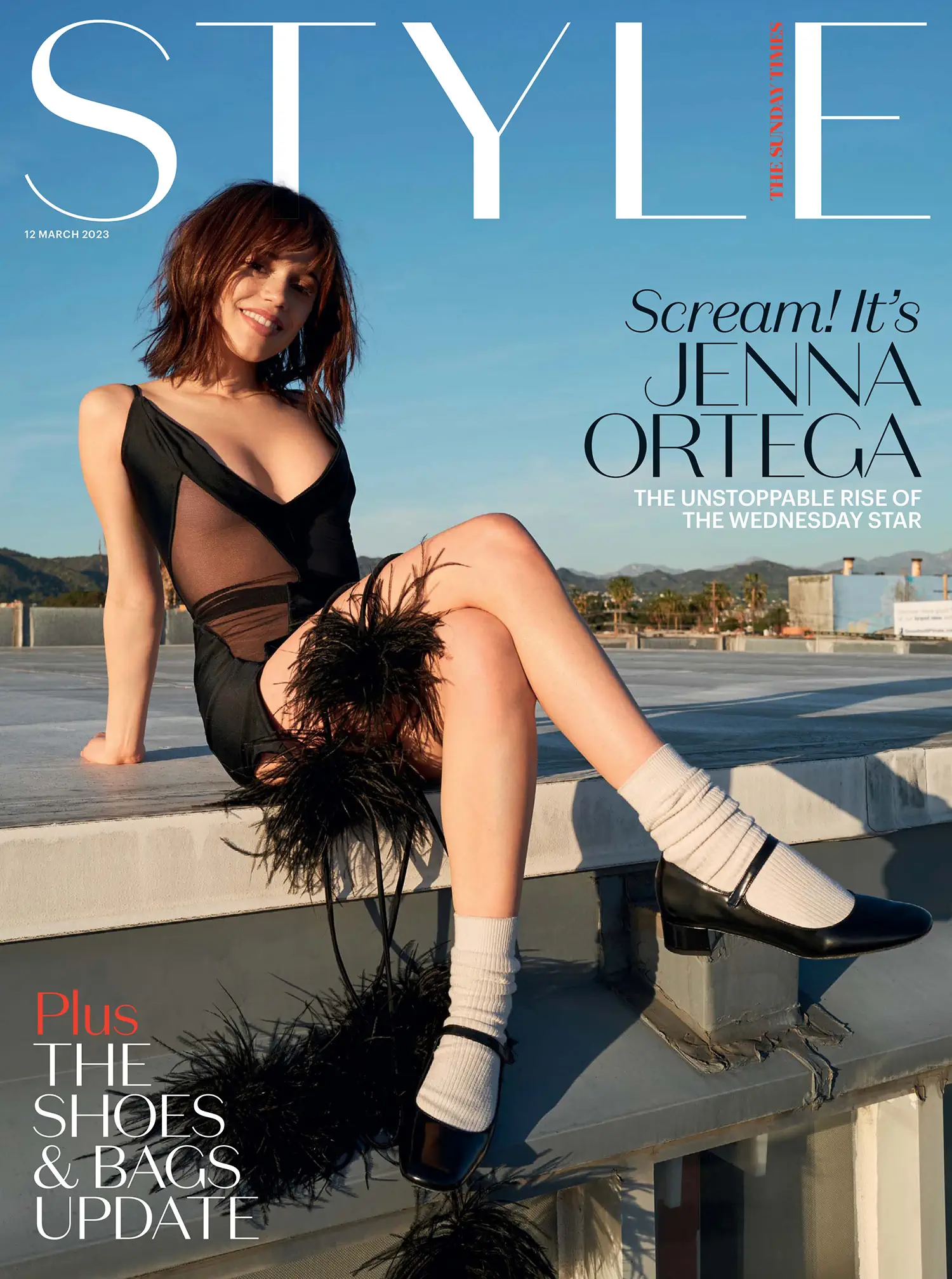 Jenna Ortega covers The Sunday Times Style March 12th, 2023 by Greg Williams