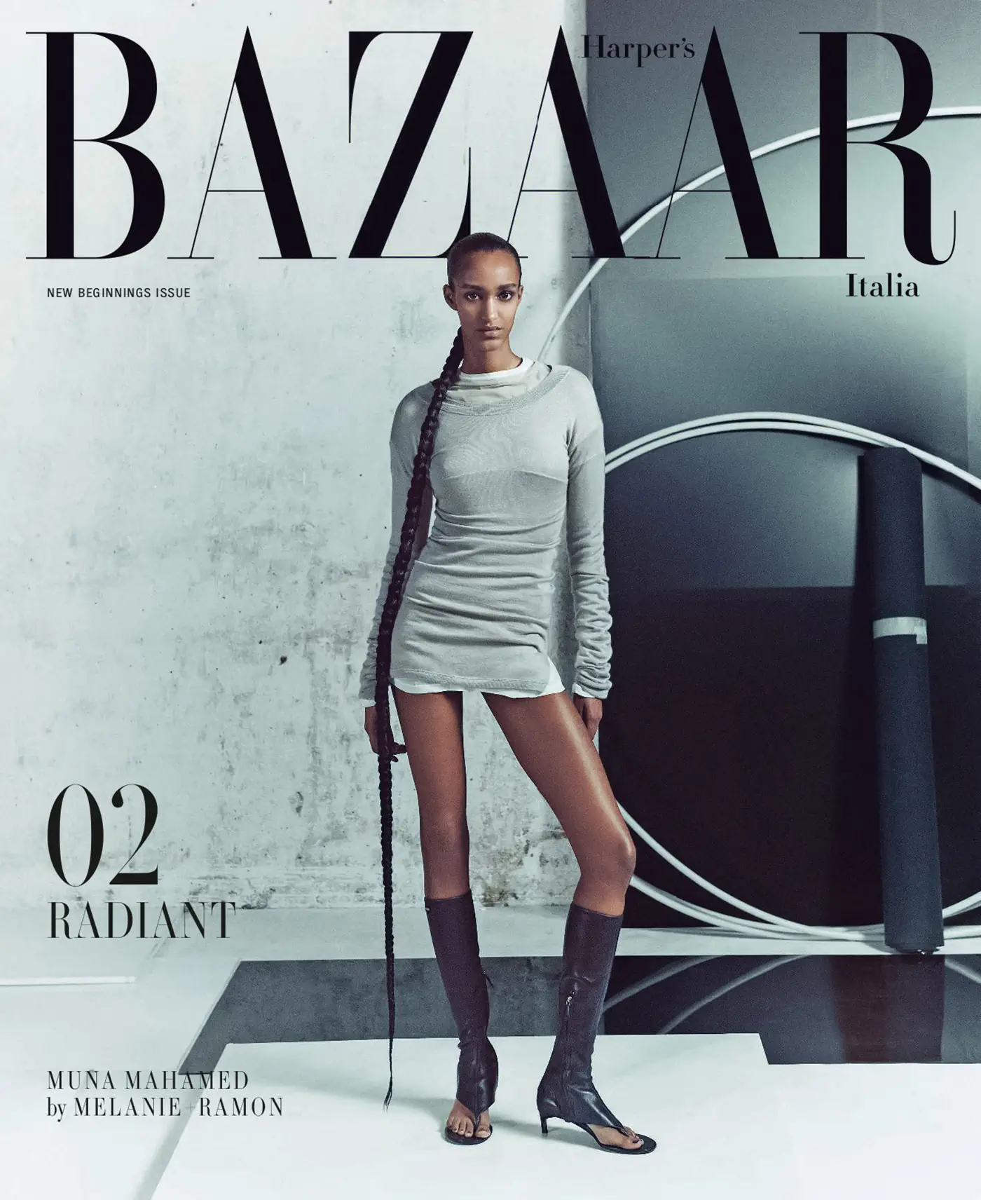 Muna Mahamed covers Harper’s Bazaar Italia February March 2023 by Melanie + Ramon