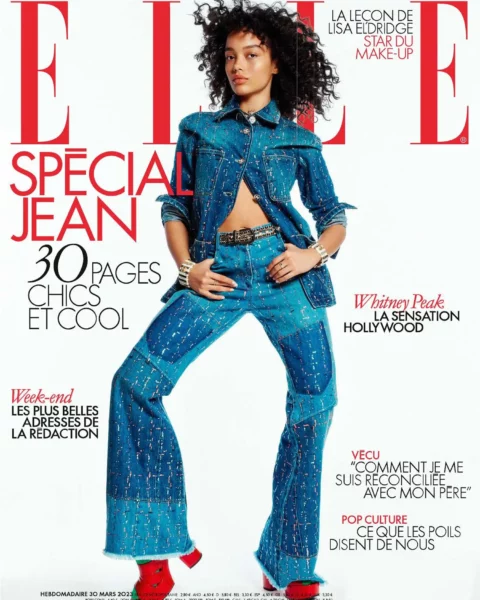 Whitney Peak covers Elle France March 30th, 2023 by Sofia Sanchez & Mauro Mongiello