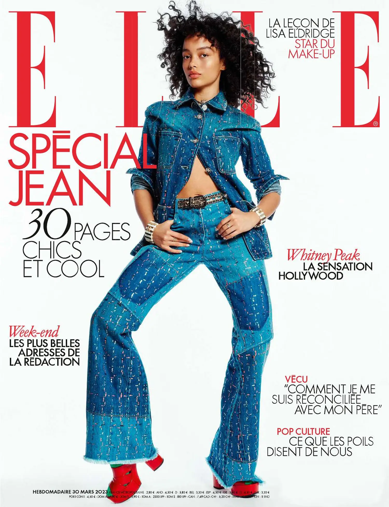 Whitney Peak covers Elle France March 30th, 2023 by Sofia Sanchez & Mauro Mongiello