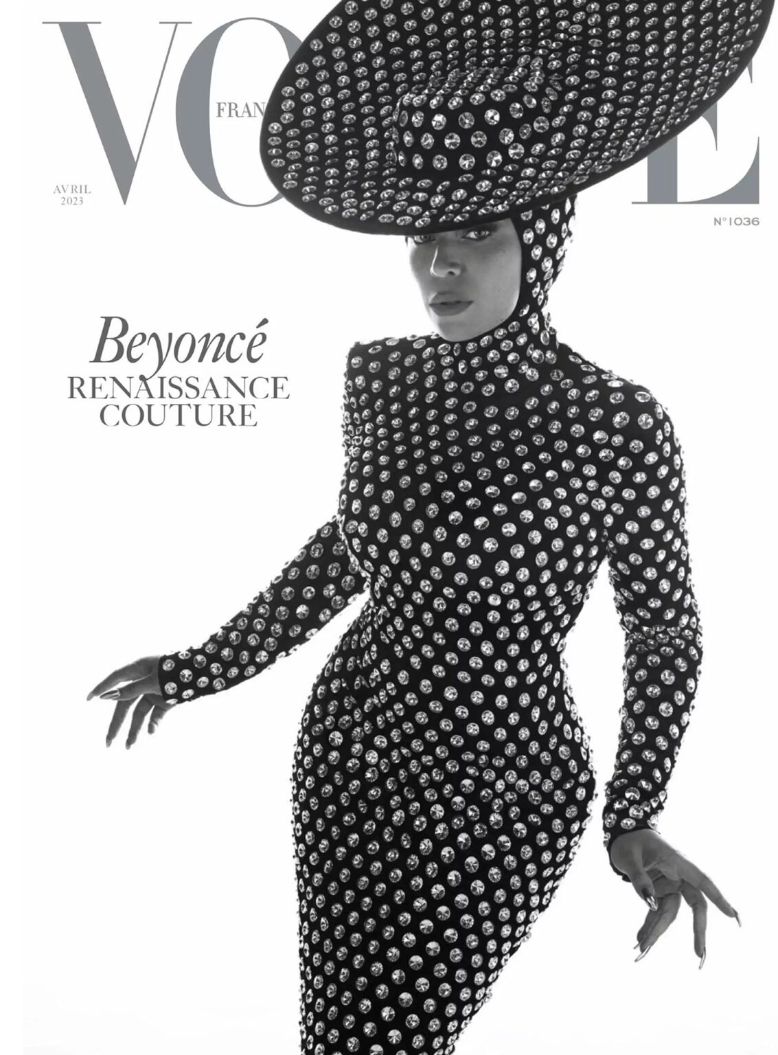 Beyoncé in Balmain Haute Couture on Vogue France April 2023 by Louie ...