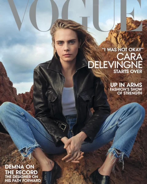 Cara Delevingne covers Vogue US April 2023 by Annie Leibovitz