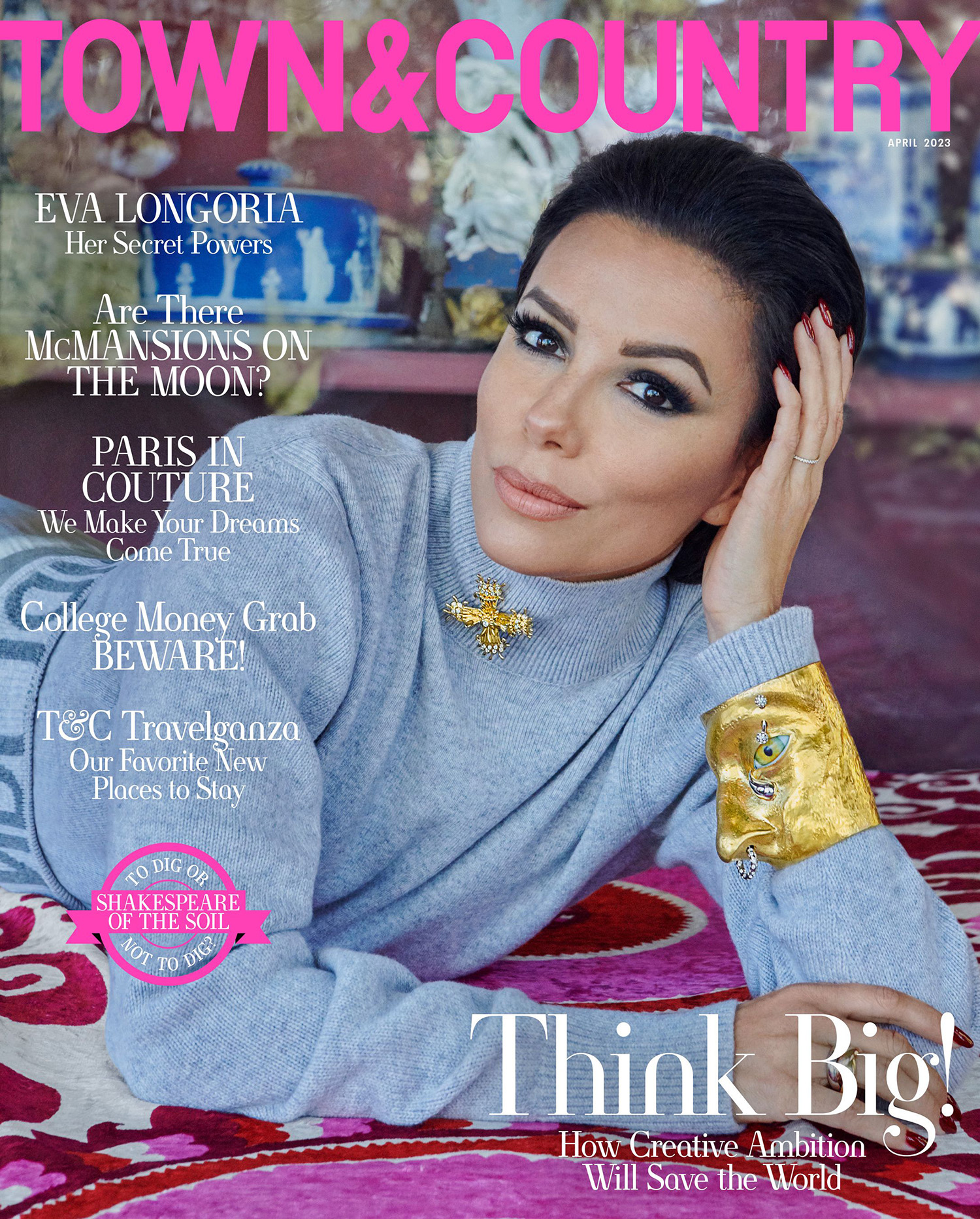Eva Longoria covers Town & Country April 2023 by Ruven Afanador