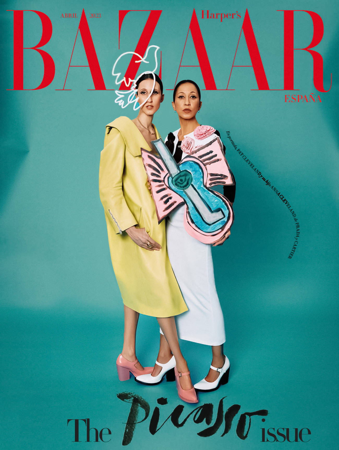 Pat and Anna Cleveland cover Harper’s Bazaar Spain April 2023 by Vladimir Martí