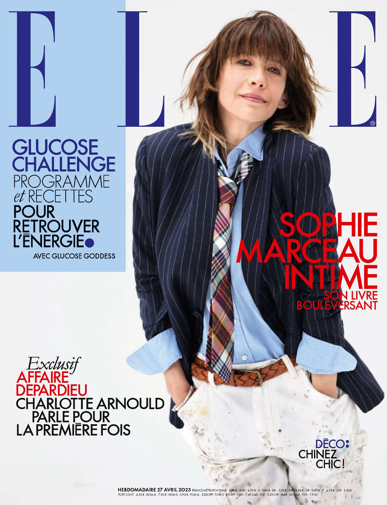Sophie Marceau covers Elle France April 27th, 2023 by Nico Bustos