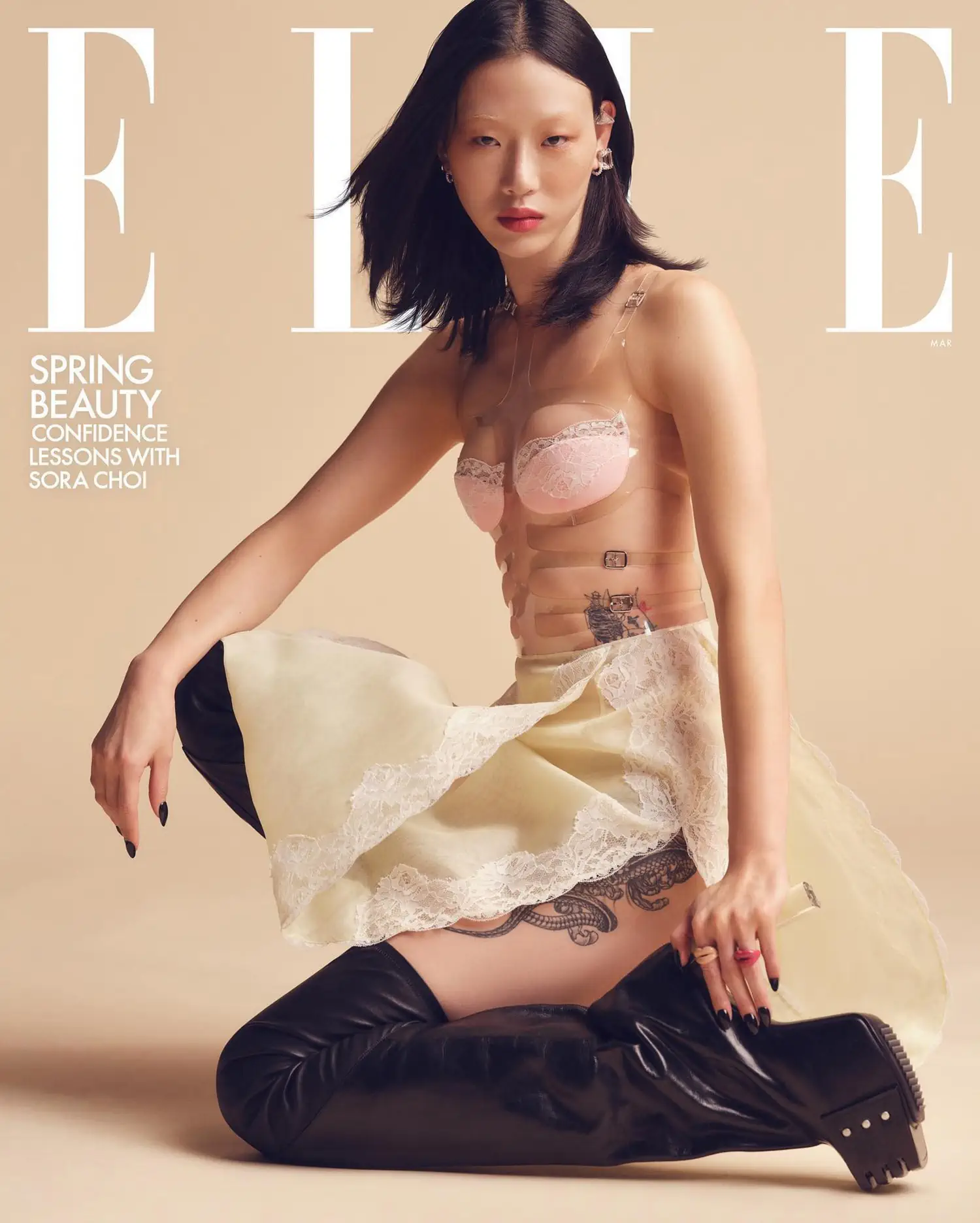 Sora Choi covers Elle US March 2023 Digital Edition by Sharif Hamza