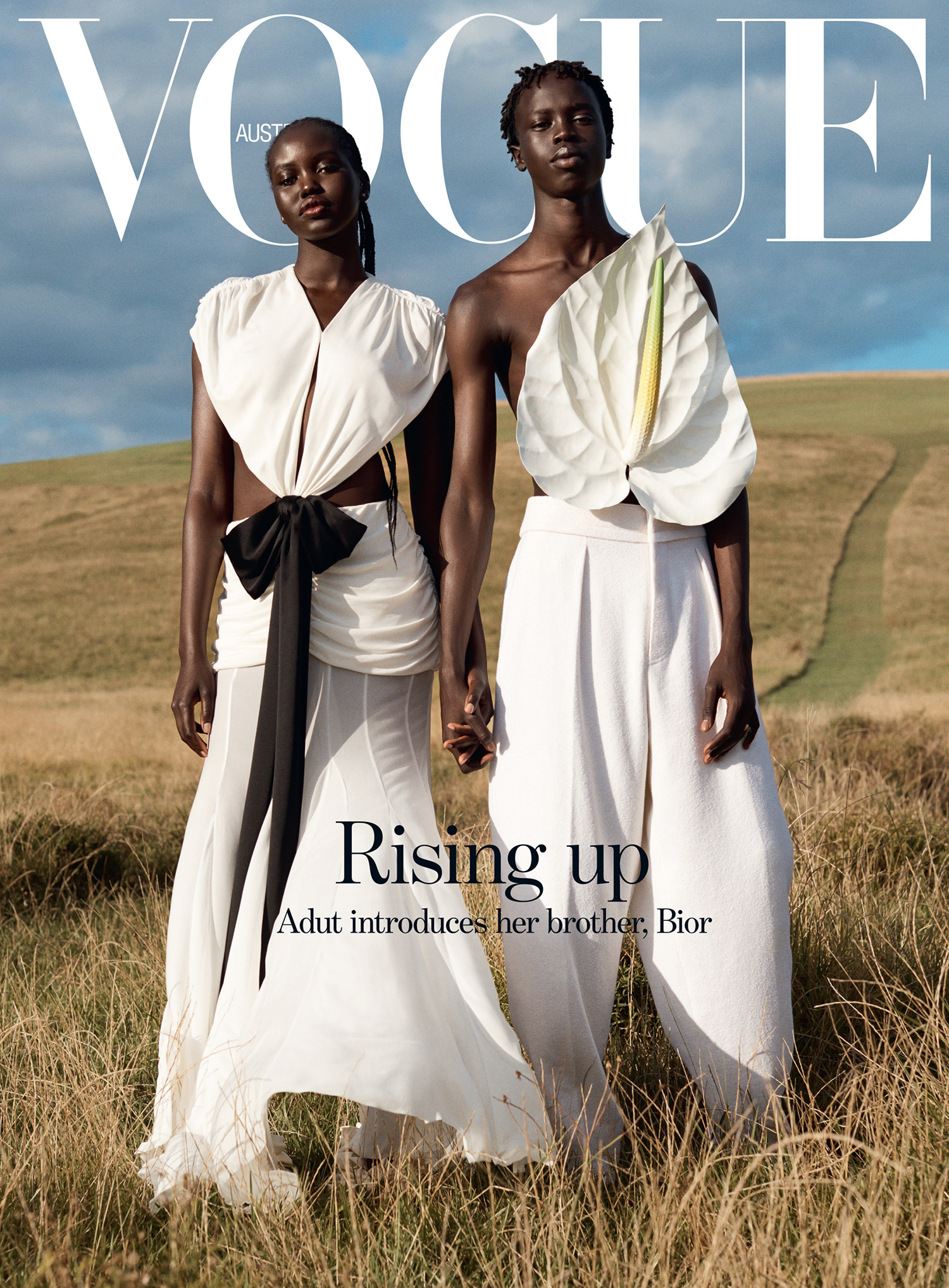 Adut Akech and Bior Akech cover Vogue Australia April 2023 by Josh Olins