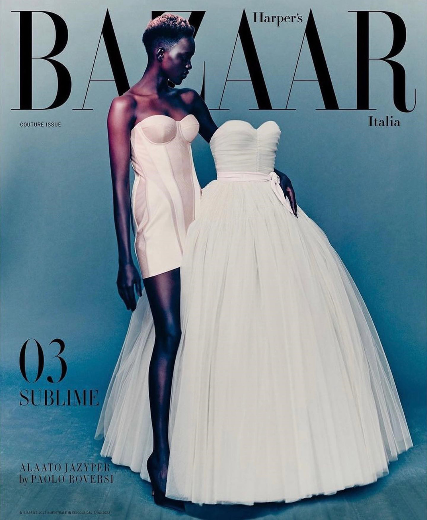 Alaato Jazyper Michael covers Harper’s Bazaar Italia April May 2023 by Paolo Roversi