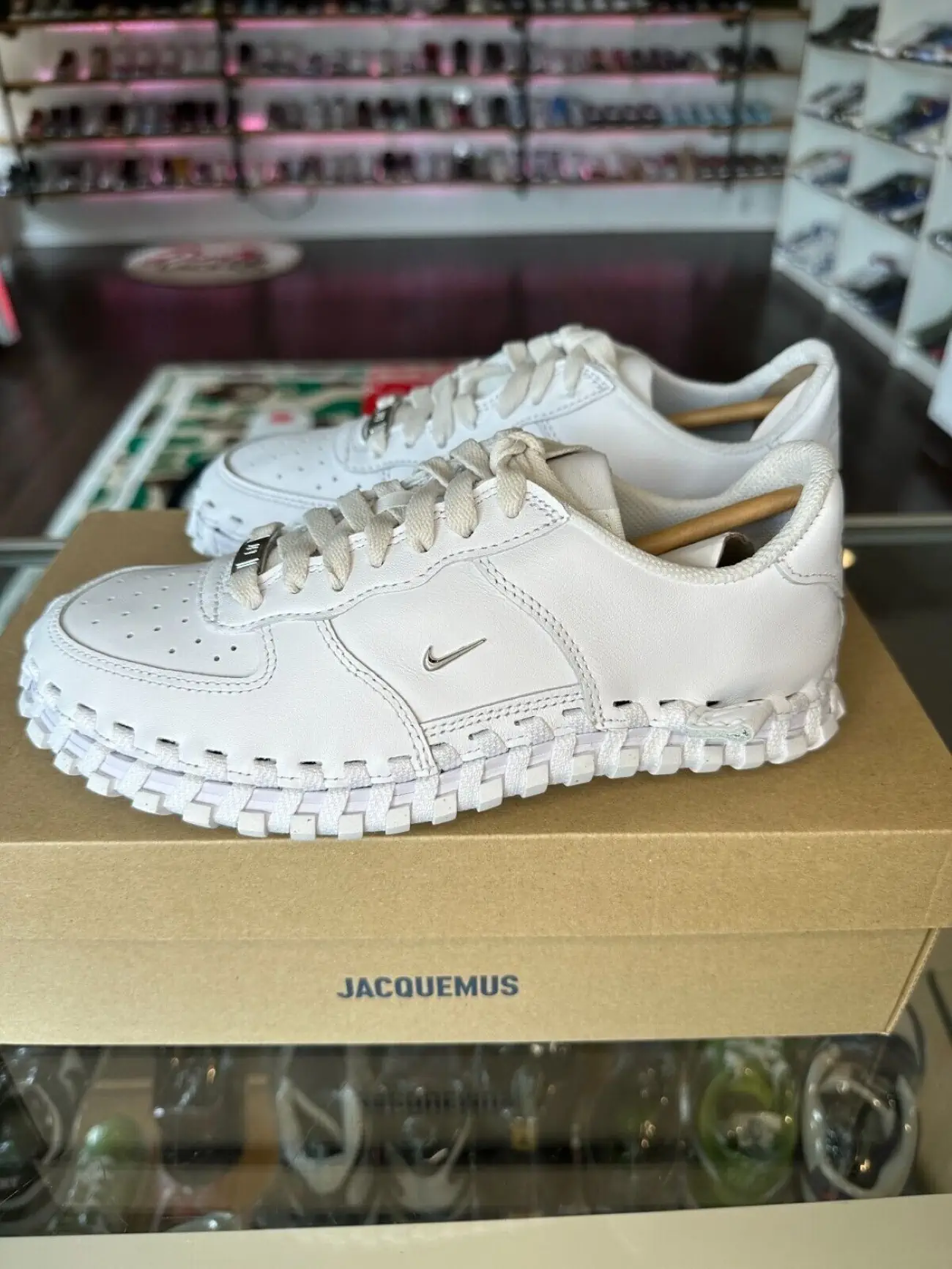An early sneak peek into the Jacquemus x Nike J Force 1 Low collaboration