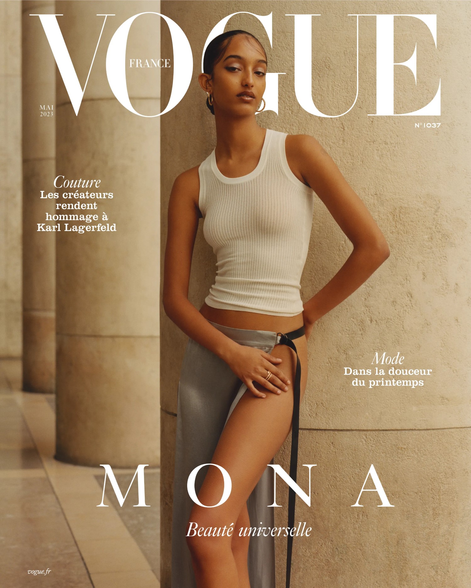 Mona Tougaard covers Vogue France May 2023 by Théo de Gueltzl