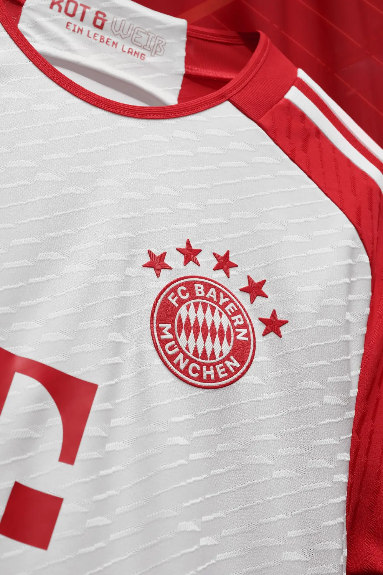 adidas x FC Bayern München, an ode to iconic red and white in the 2023-24 home jersey