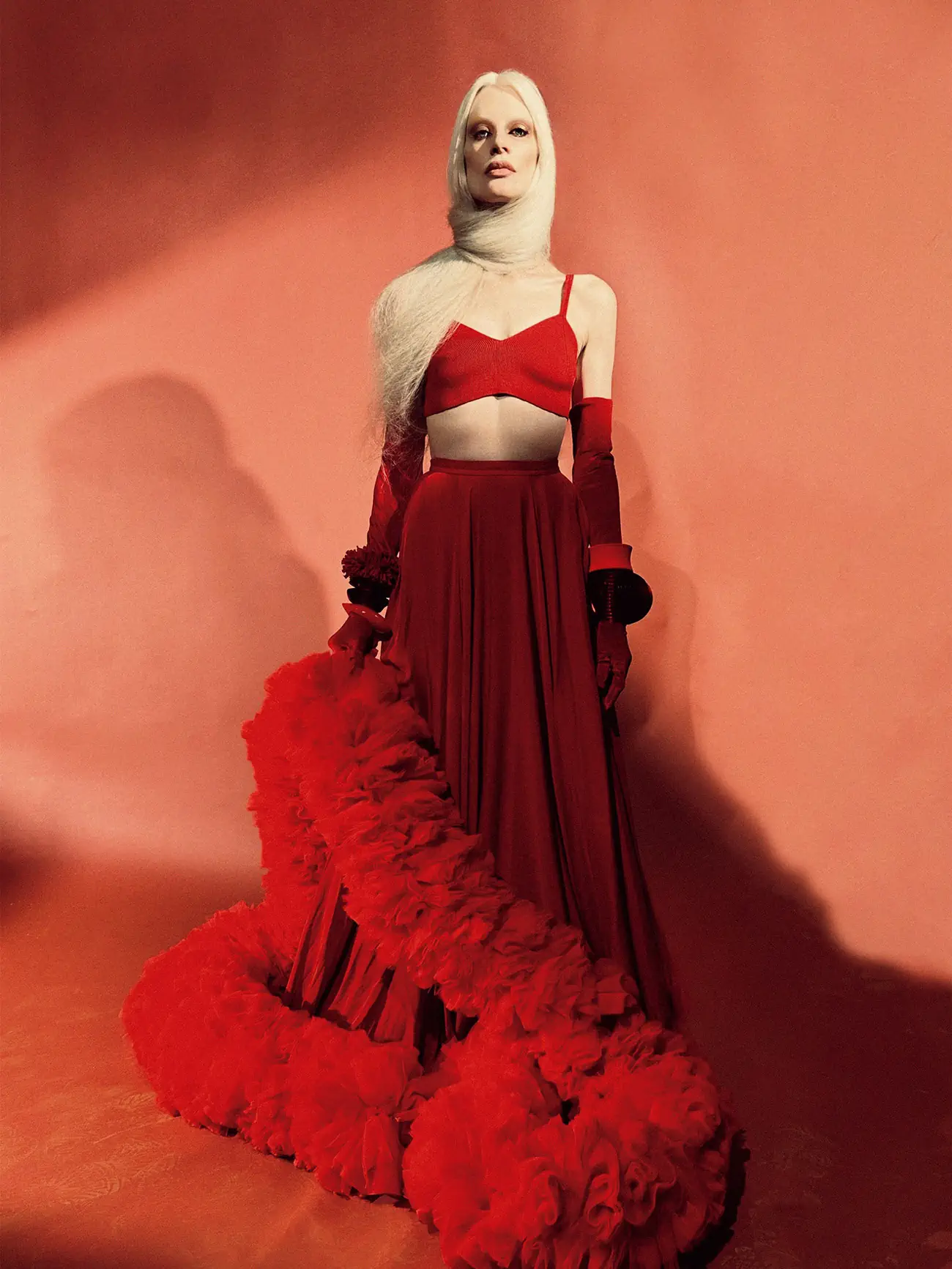 Kristen McMenamy covers Vogue Japan June 2023 by Paul Kooiker
