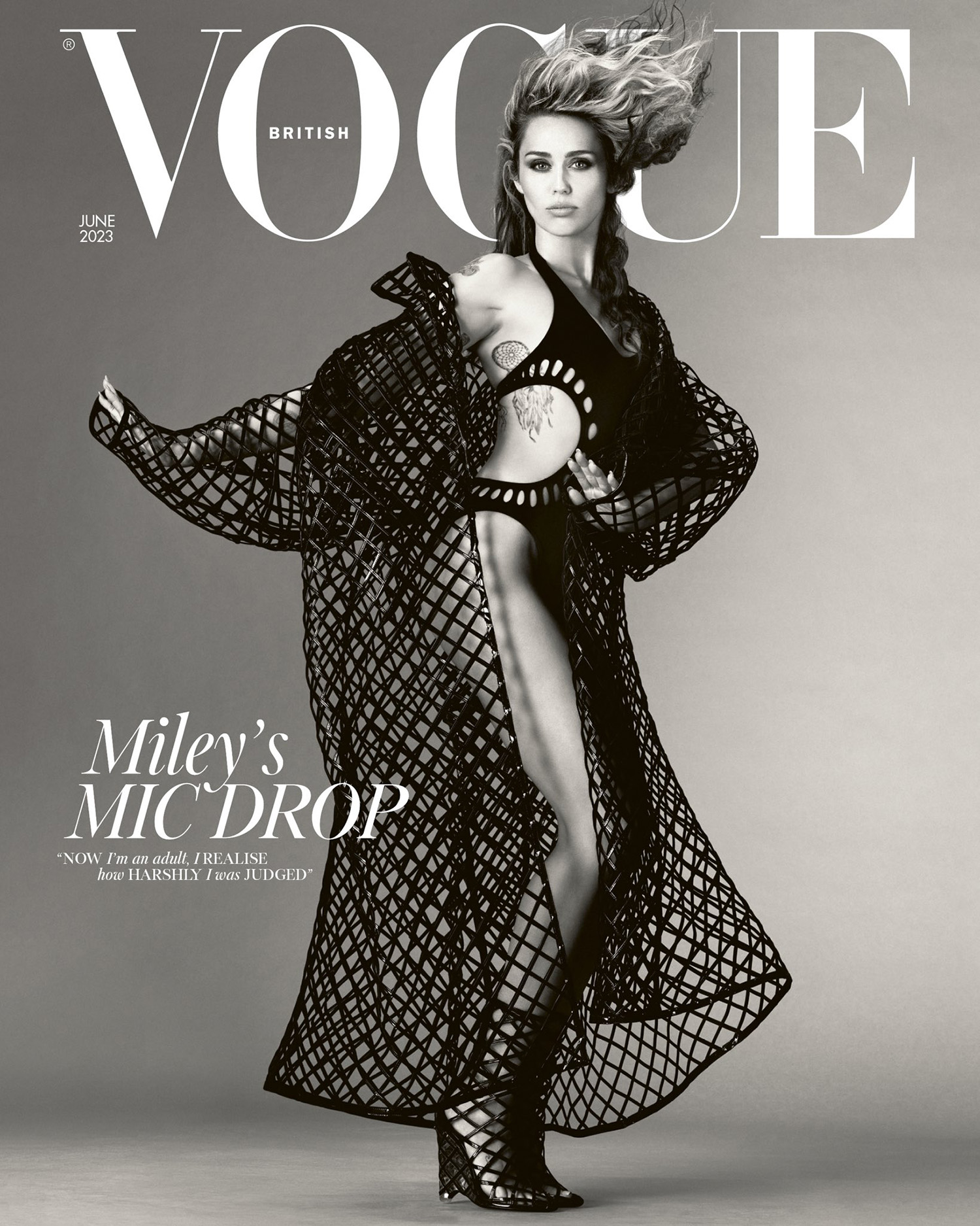 Miley Cyrus covers British Vogue June 2023 by Steven Meisel