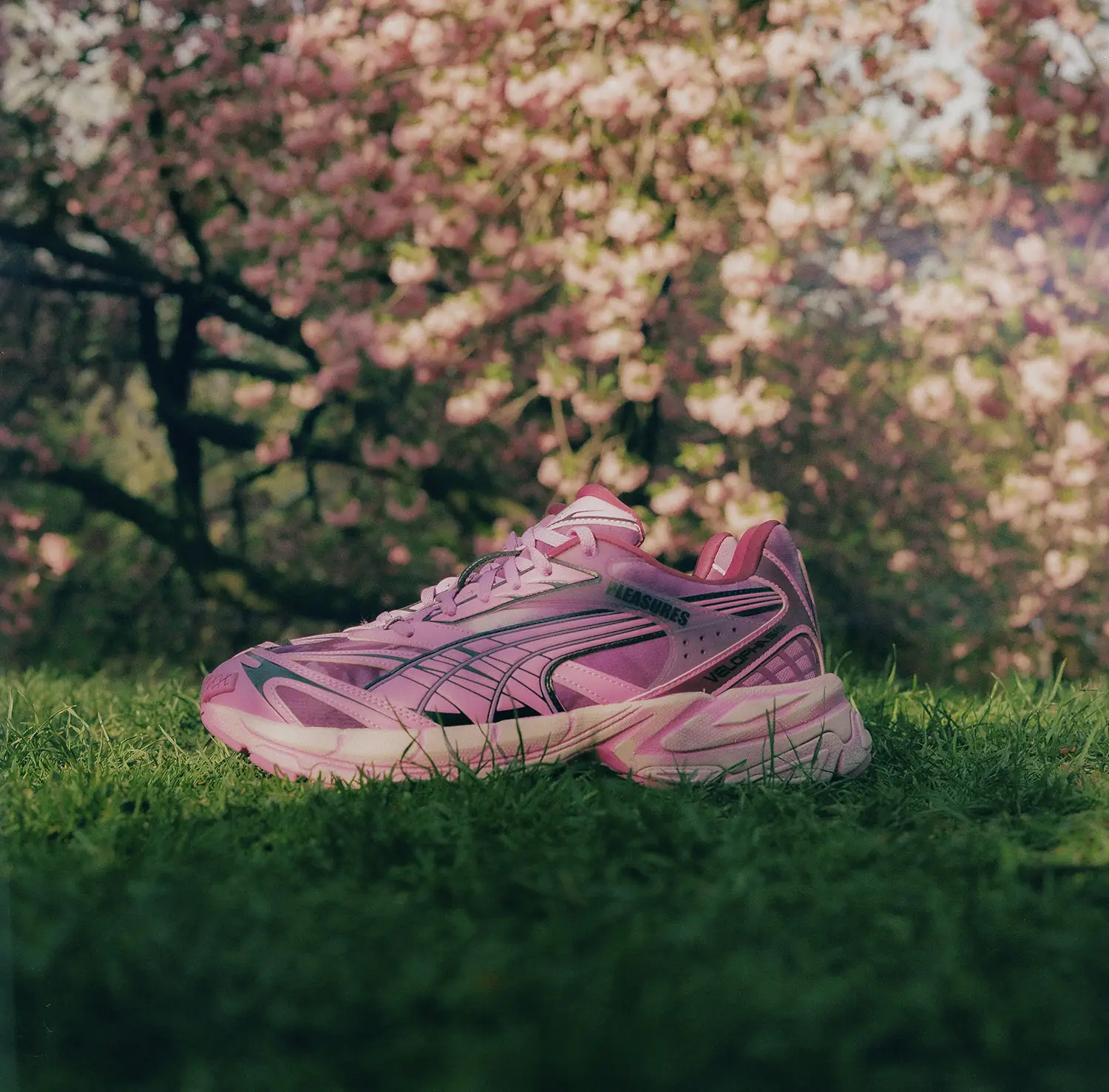 Puma x Pleasures debut with Overdyed Velophasis