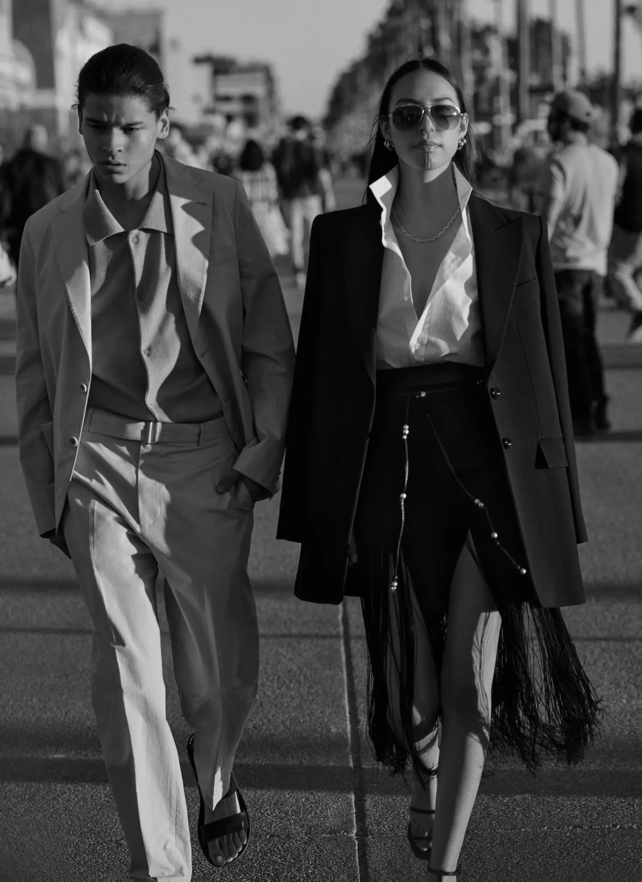 Quannah Chasinghorse and D’Pharaoh Woon-A-Tai by Blair Getz Mezibov for Vogue Global May 2023