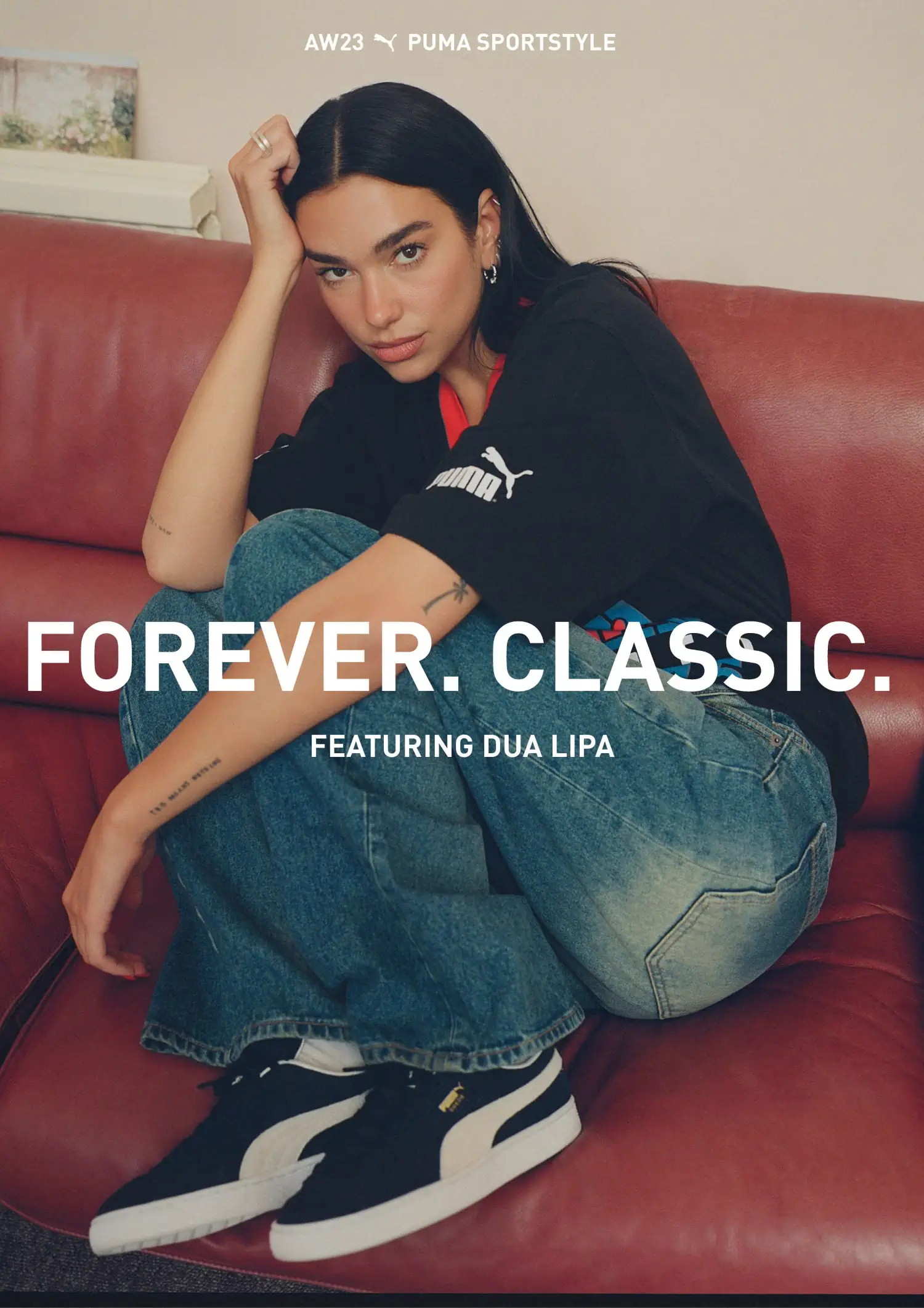 Dua Lipa curates from the Puma archive for the unveiling of the new ''Forever.Classic.'' lookbook