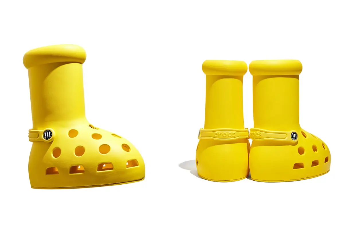 MSCHF x Crocs challenge convention with the Big Red Boot (Yellow) unveiling