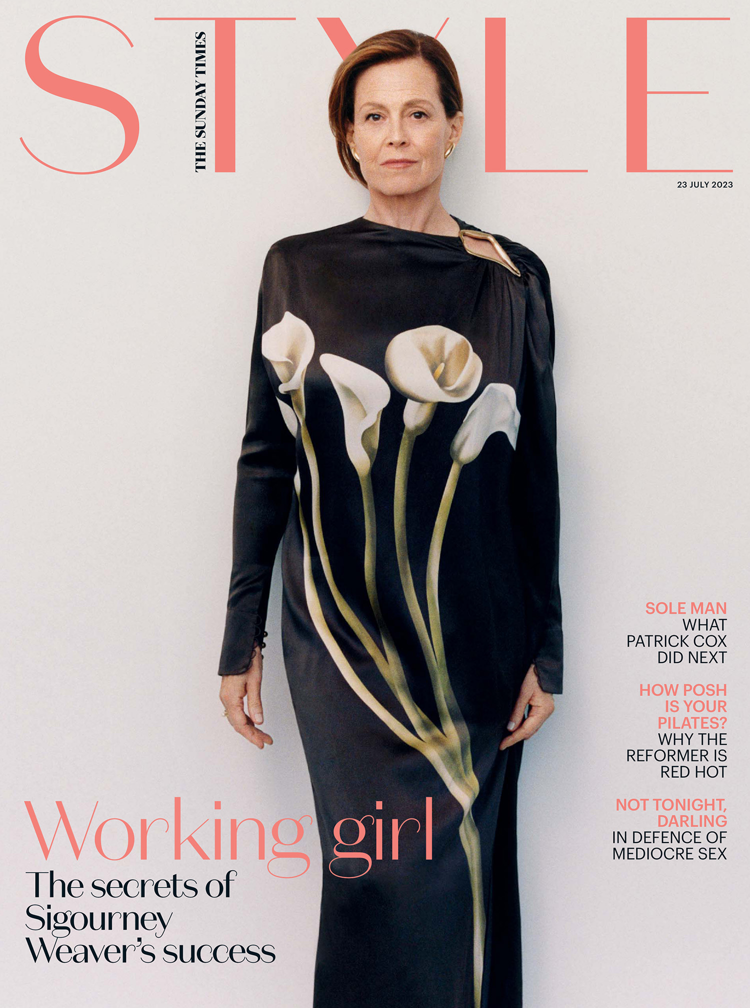 Sigourney Weaver covers The Sunday Times Style July 23rd, 2023 by Bjorn Iooss