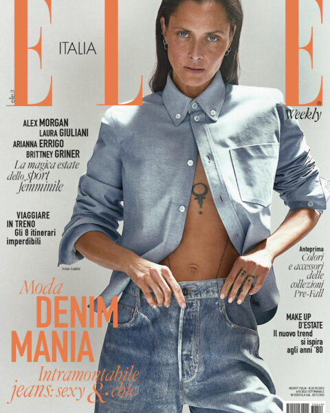 Tasha Tilberg covers Elle Italia July 20th, 2023 by Xavi Gordo