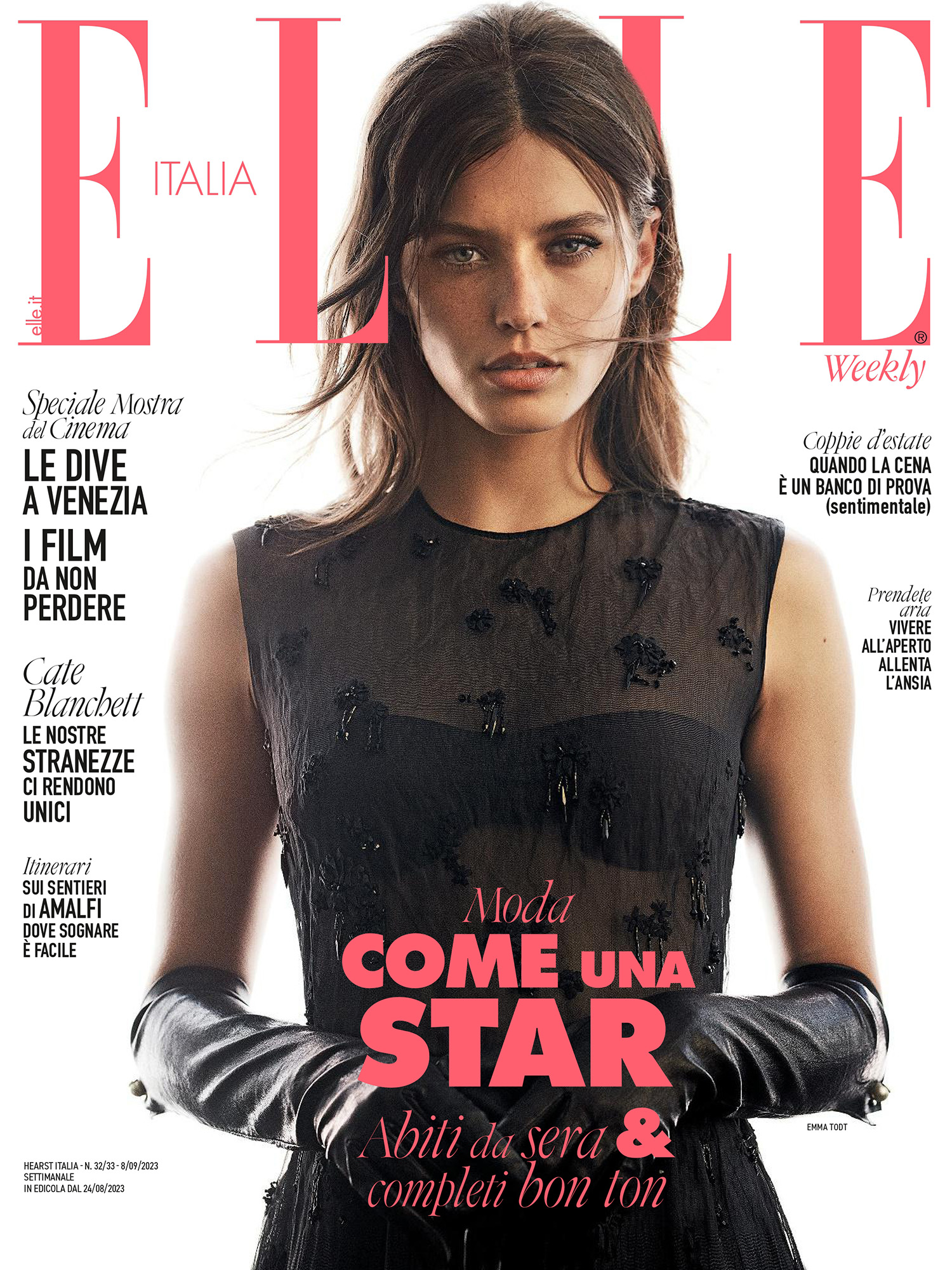 Emma Todt covers Elle Italia August 24th, 2023 by Alessio Albi