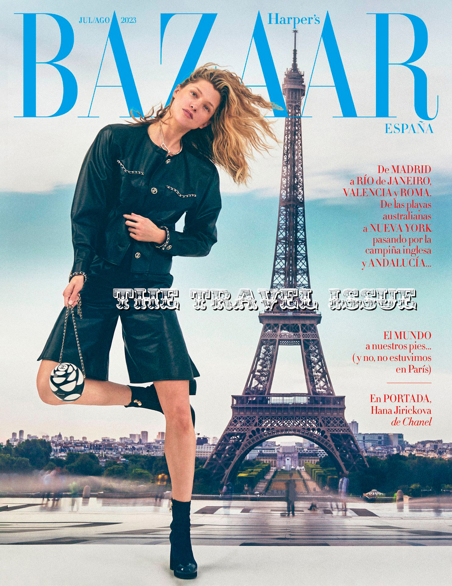 Hana Jirickova covers Harper’s Bazaar Spain July-August 2023 by Xavi Gordo