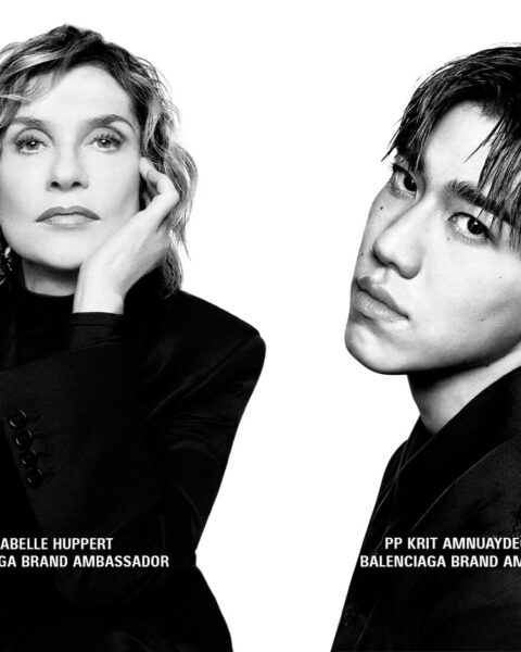 Isabelle Huppert and PP Krit Amnuaydechkorn emerge as Balenciaga's first-ever brand ambassadors