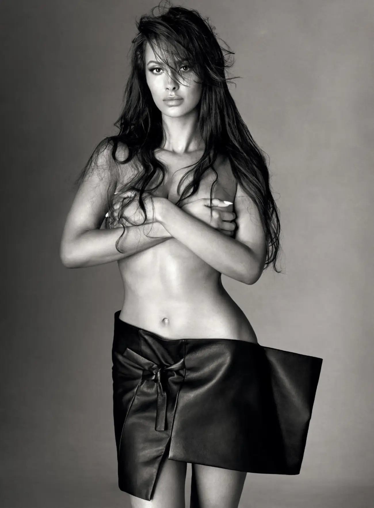 Maya Jama covers British Vogue August 2023 by Steven Meisel