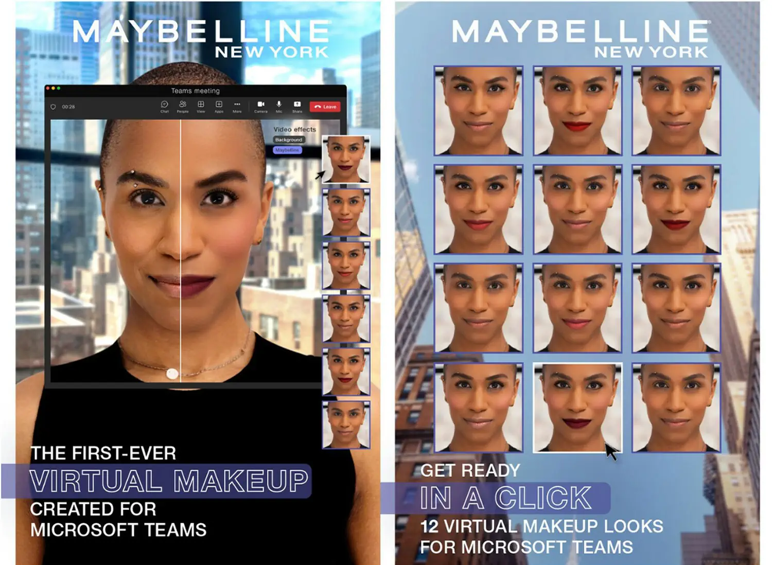 Maybelline New York and Microsoft Teams fuse the future of virtual beauty
