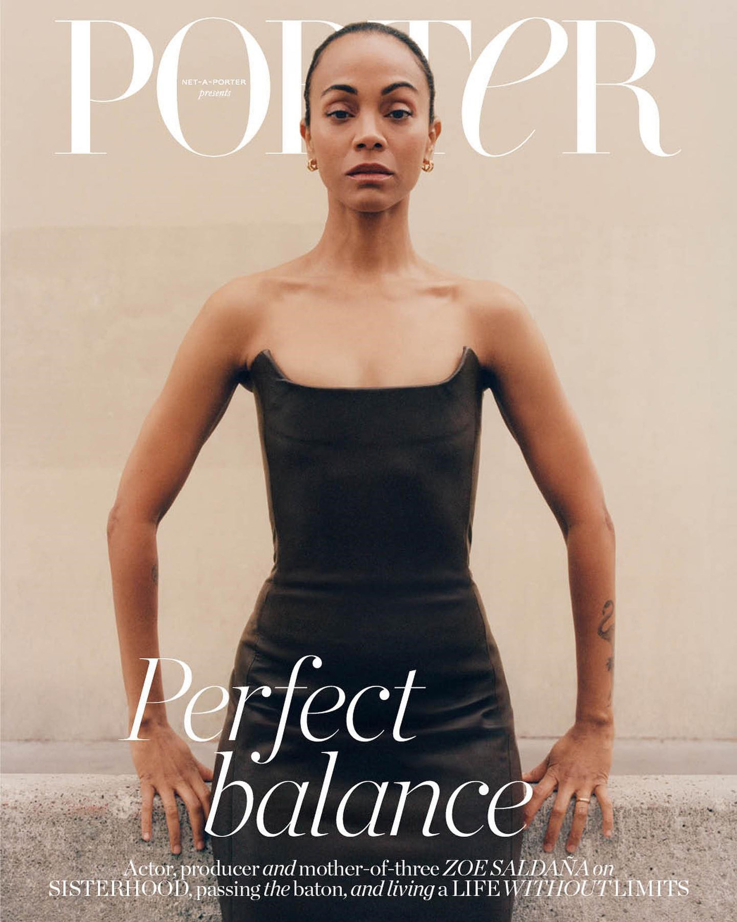Zoe Saldana covers Porter Magazine August 7th, 2023 by Arran & Jules