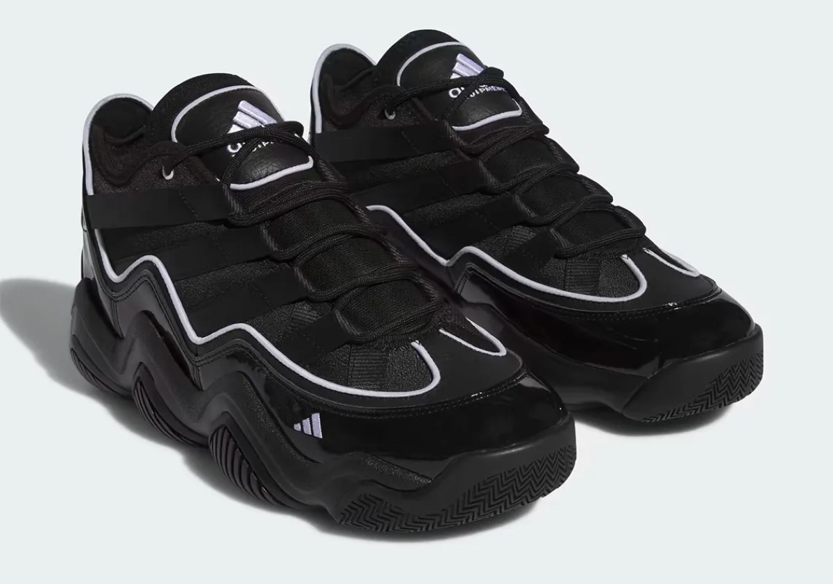 The sleek resurgence of the adidas Top Ten 2010 in black patent leather