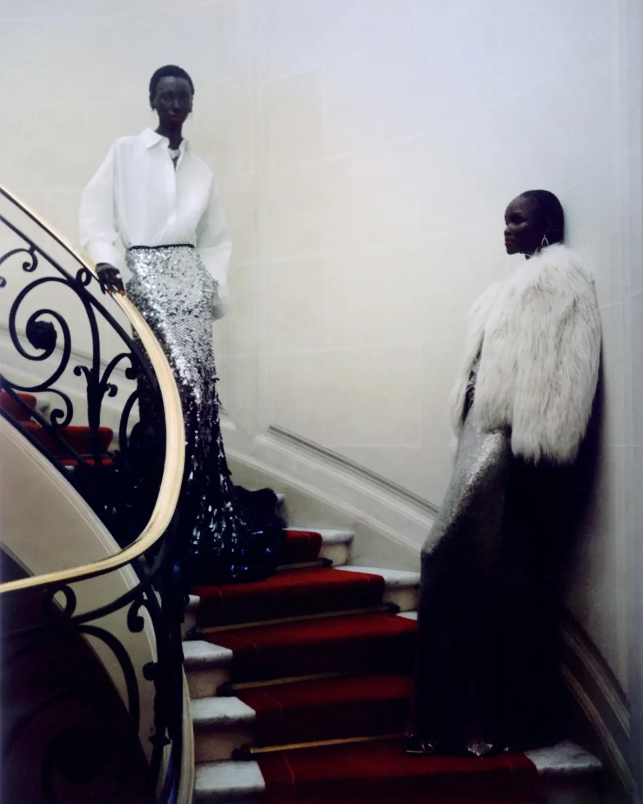 Alay Deng and Abény Nhial by Gabriel Moses for Harper’s Bazaar US September 2023