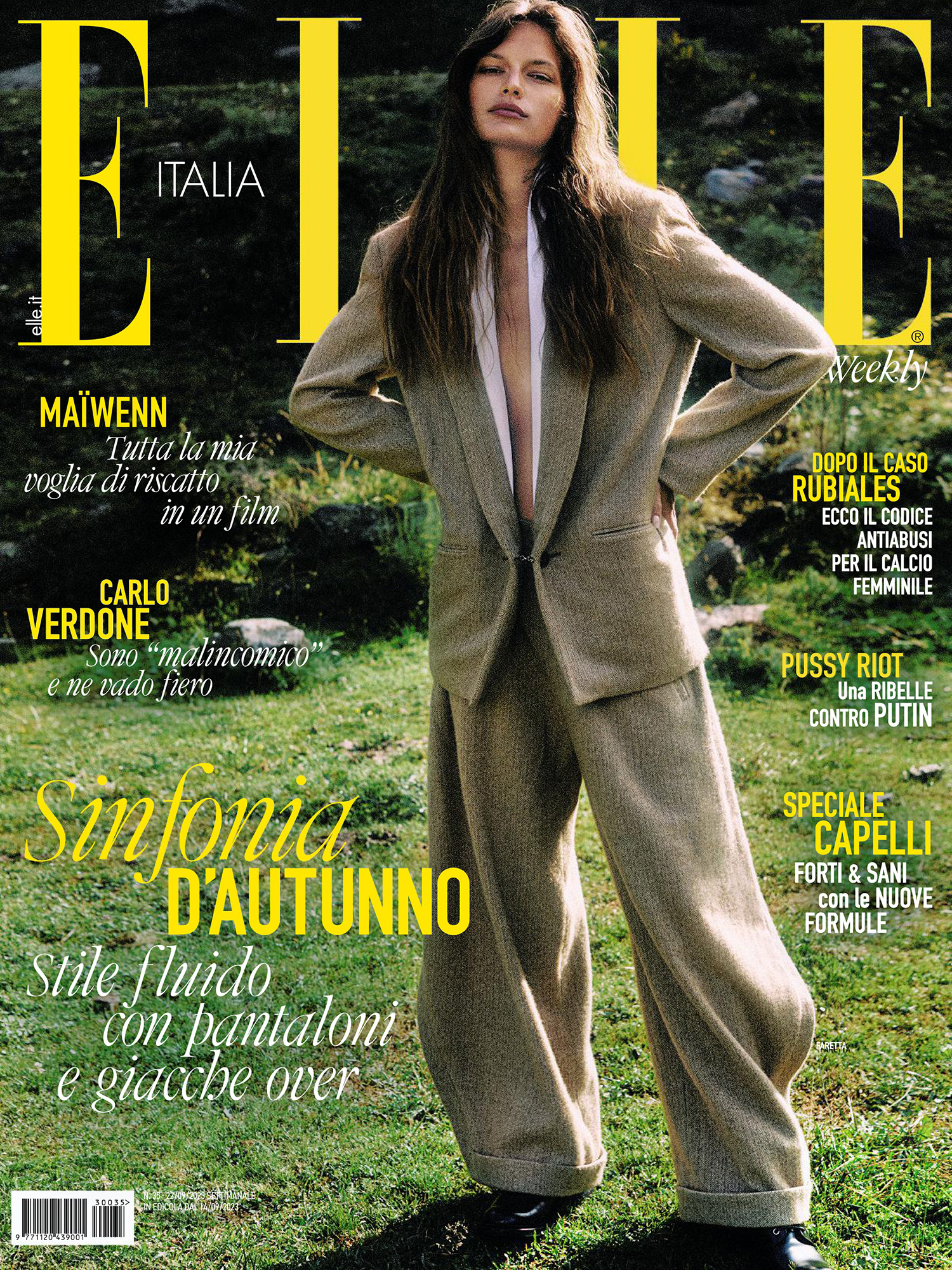 Faretta Radic covers Elle Italia September 14th, 2023 by Xavi Gordo