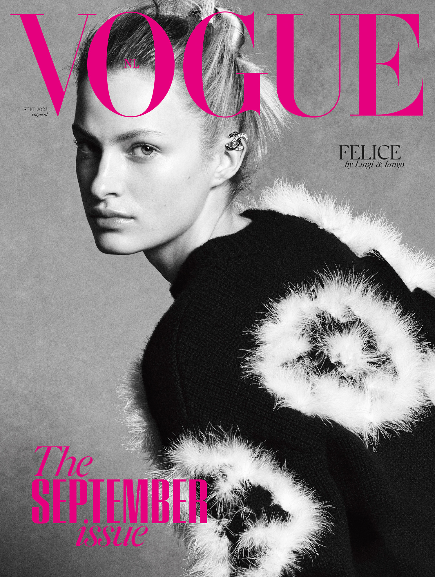 Felice Noordhoff covers Vogue Netherlands September 2023 by Luigi & Iango